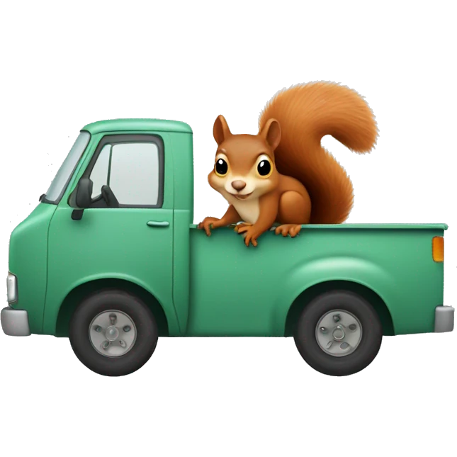 Squirrel in a truck emoji