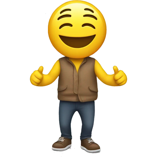 Smiley with arms and legs emoji