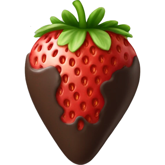 Chocolate covered strawberry emoji