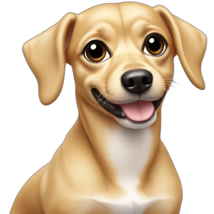 Chiweenie dog black emoji