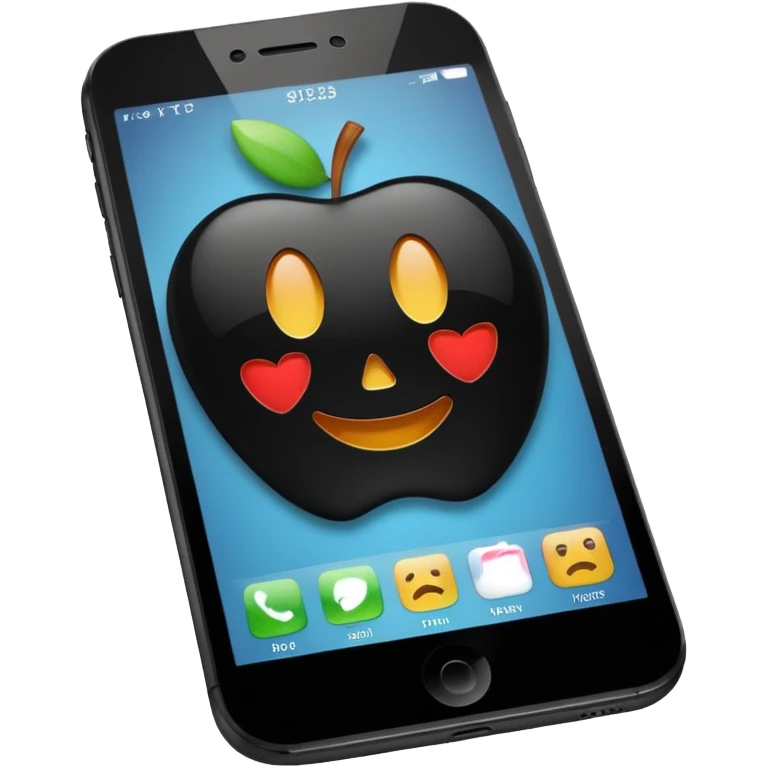apple style emoji of a modern smartphone, screen facing forward emoji