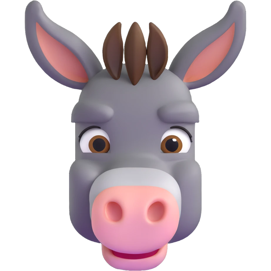 sad blue donkey emoji