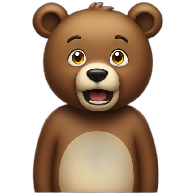 Cussing bear emoji
