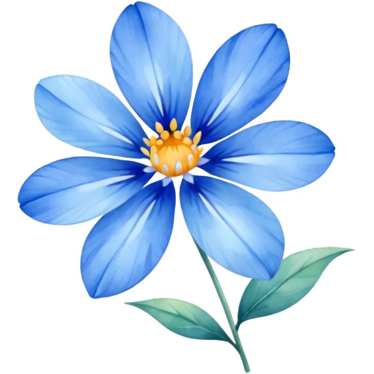 blue flower emoji