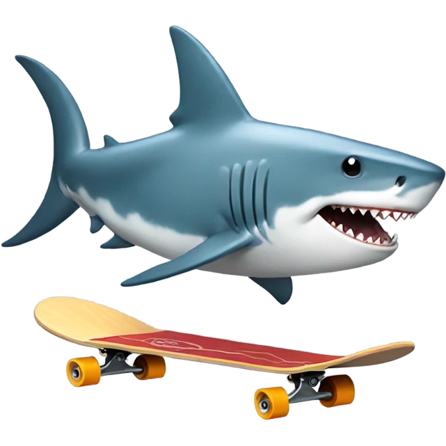 shark skateboarding  emoji
