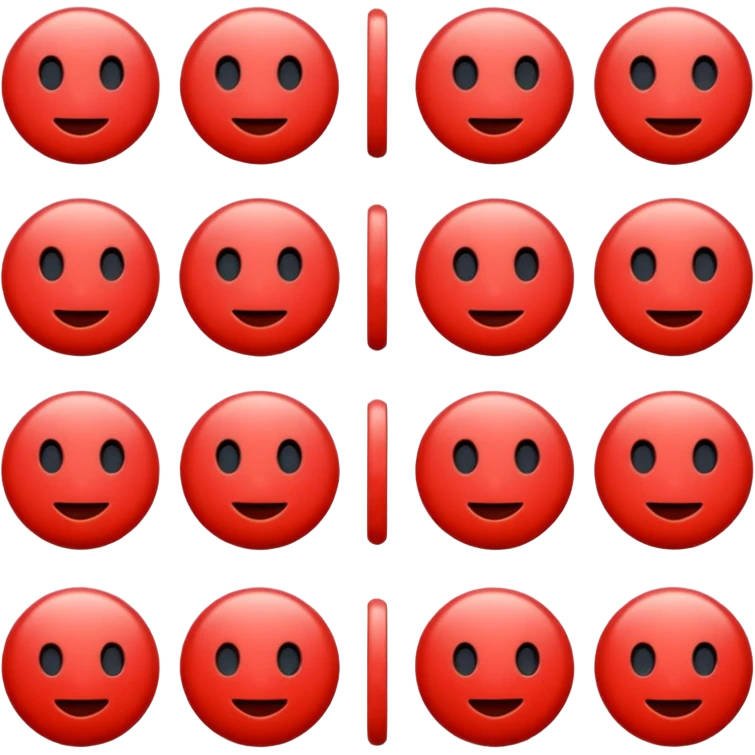 circle emoji, top half red, bottom half black emoji