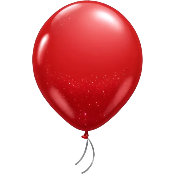 red glitter baloon chat emoji