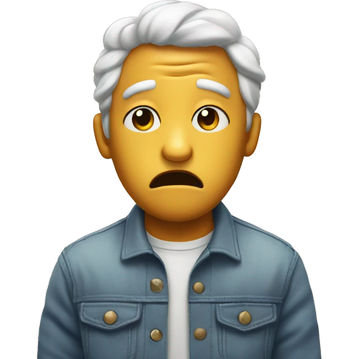 emoji shaking head side to side in disappointment  emoji