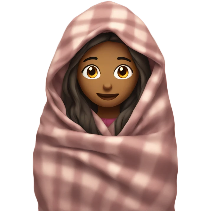Girl in blanket  emoji