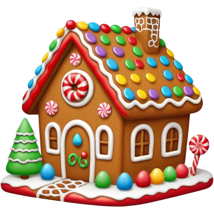 gingerbread house emoji