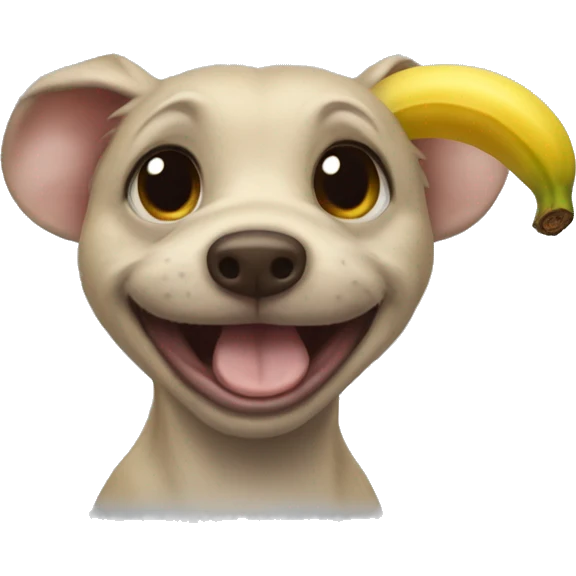 banana dookie rat dog emoji