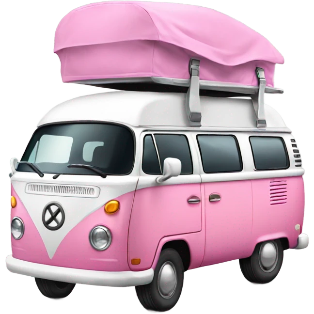 Pink camper van emoji