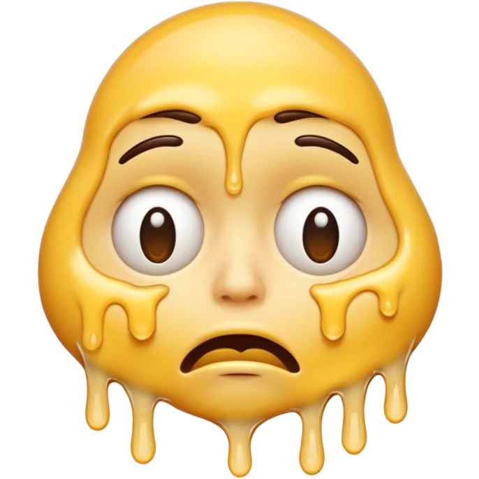 melting face emoji, upside down face, cartoonish expression emoji