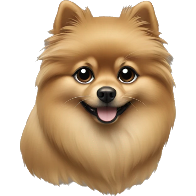 pomerian in dark blond with black hair parts emoji