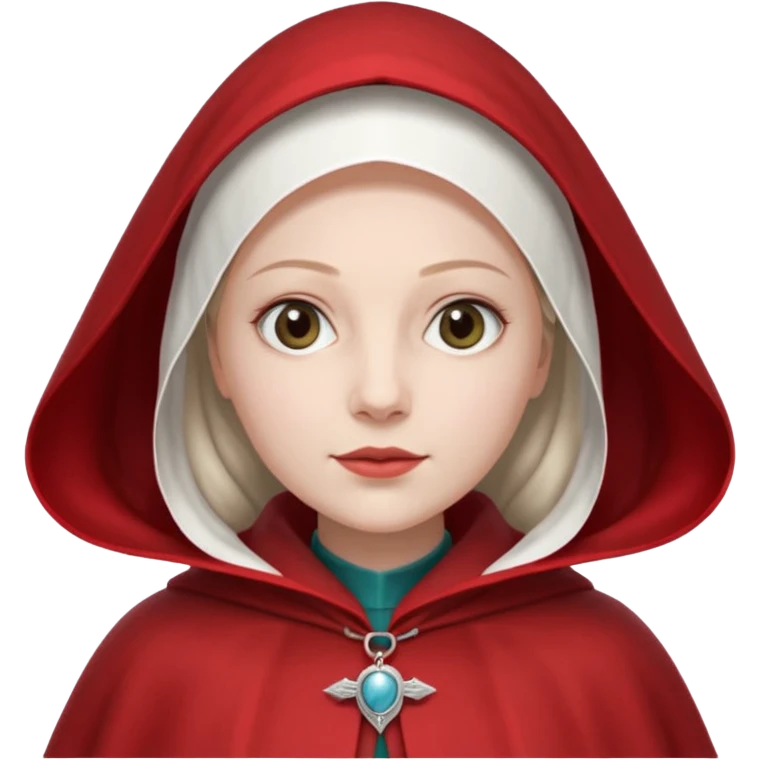 mujer de la portada de  el libro el cuento de la criada emoji