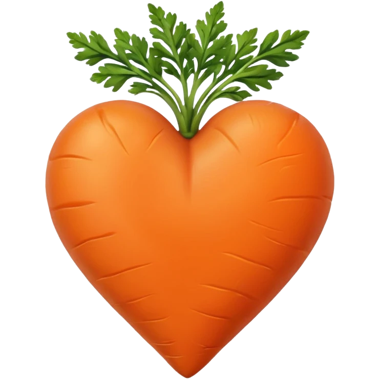 carrot themed heart emoji