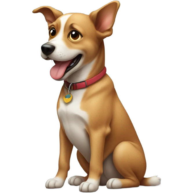 Dog riding human emoji