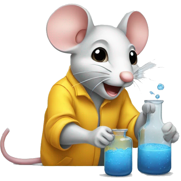 mouse doing experiment emoji