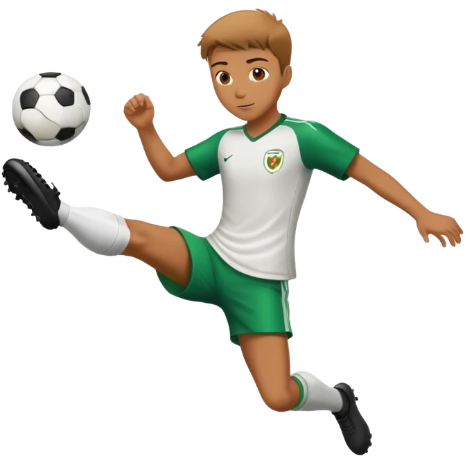 soccer player kicking a ball emoji