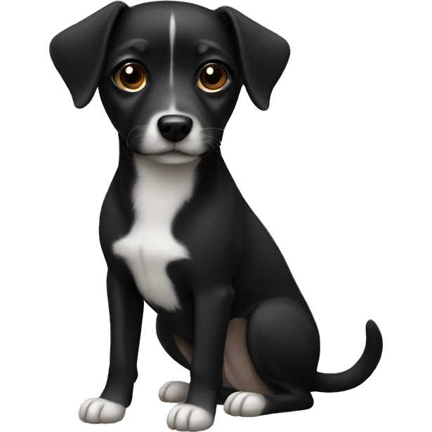 Black small dog emoji