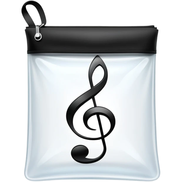 ziplock bag with a musical note inside emoji