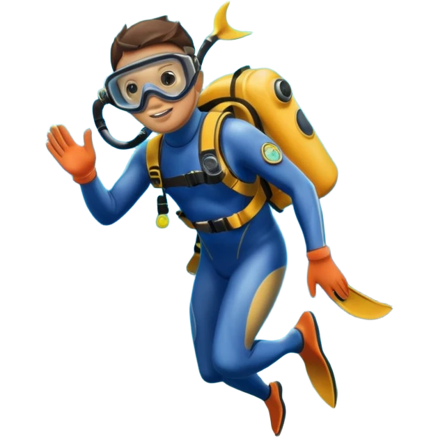 A brave dolphin diver in flippers and mask, exploring coral with a waterproof camera.

 emoji