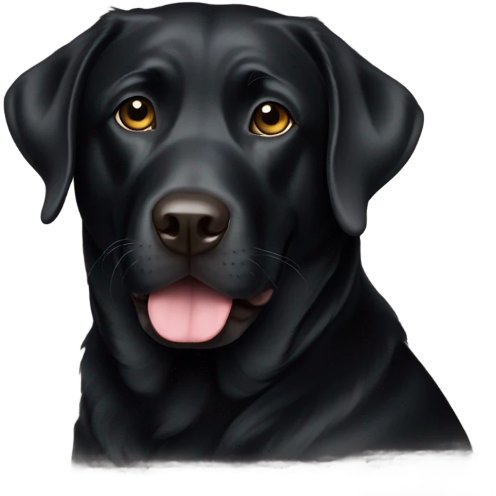 Black lab emoji