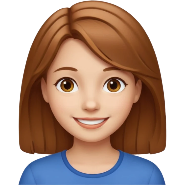 Emoji de chica con piel clara y cabello café claro emoji