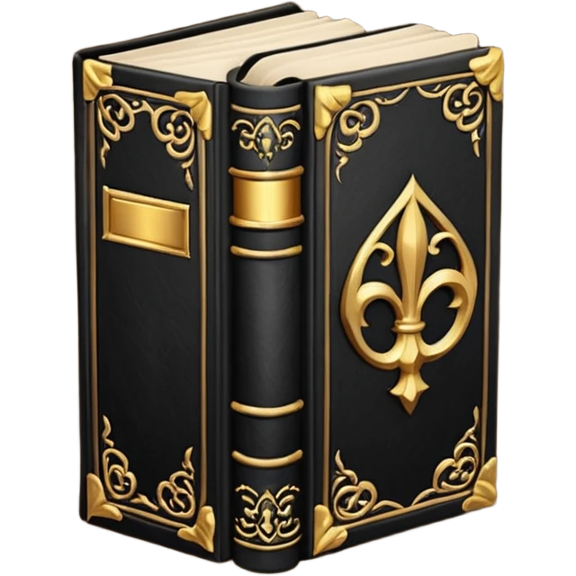 5 black gothic books emoji
