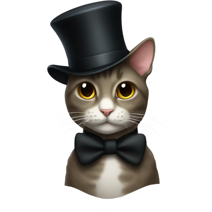 cat with a tophat emoji