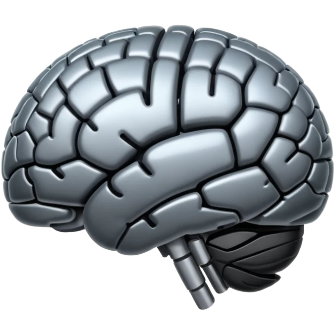   Create an emoji in which it is representing AI brain in black color professional and luxury  AI emoji