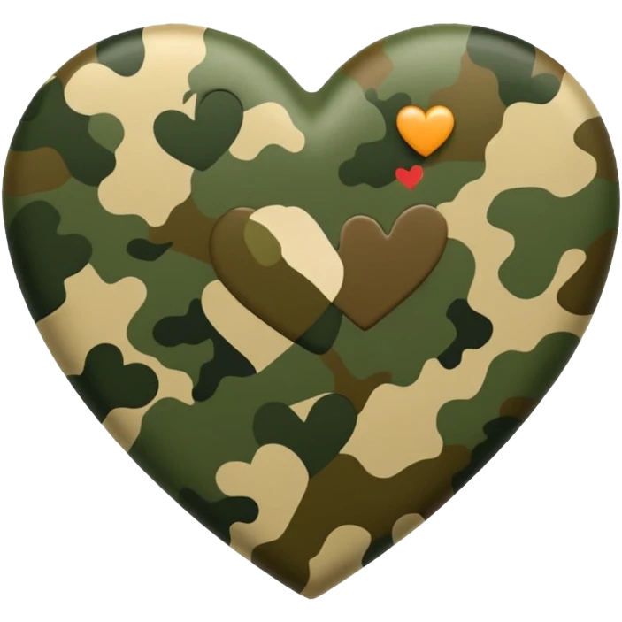 Corazón con estampado militar emoji