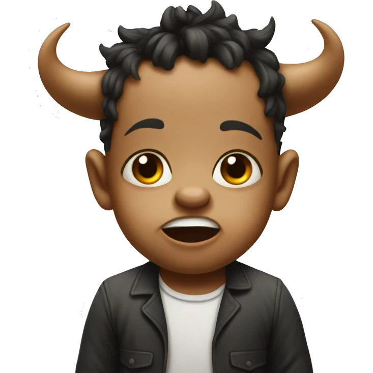 Mad cow baby emoji