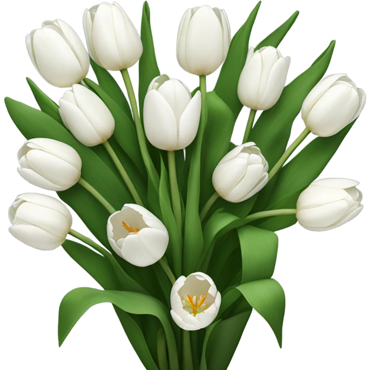 white tulip bouquet  emoji
