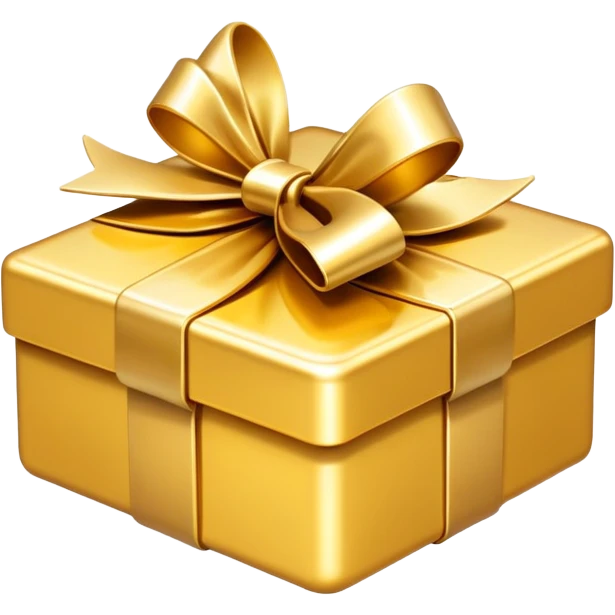 Shiny golden premium gift card emoji