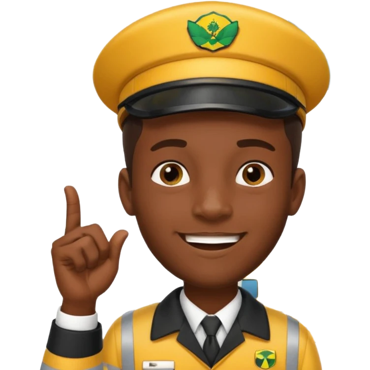 a school bus with a jamaican man saying bomboclat ("BOMBOCLAT' in speech bubble) emoji