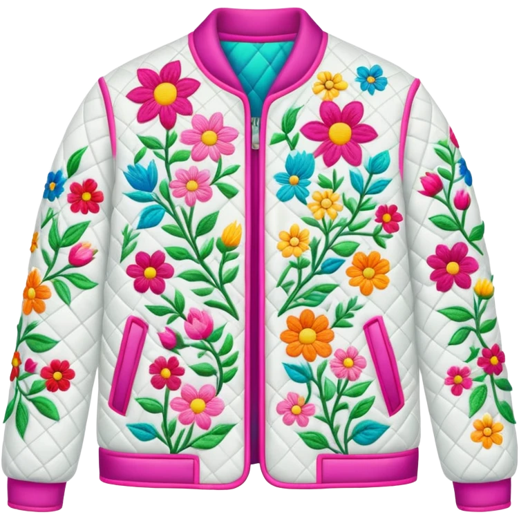 Quilted floral jacket emoji