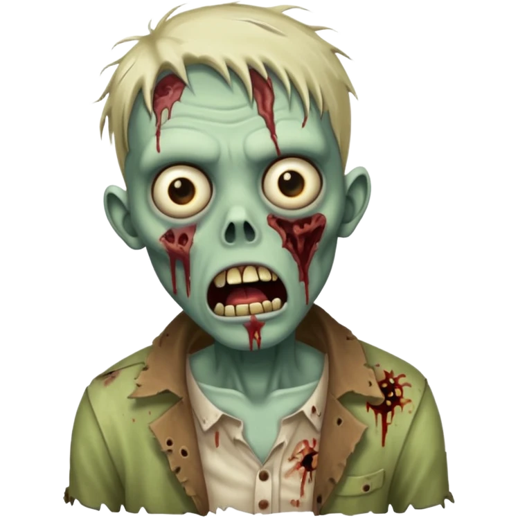 suprised zombie emoji