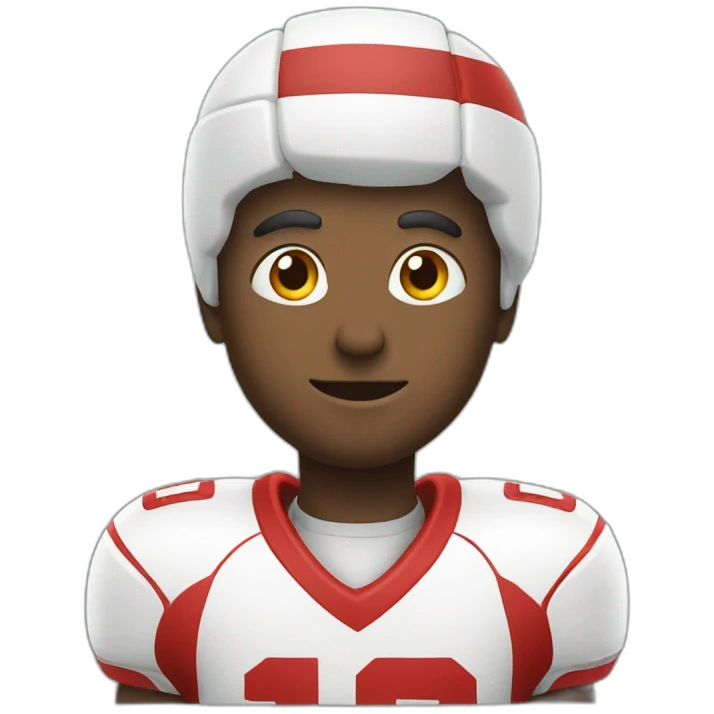red white green football fan emoji