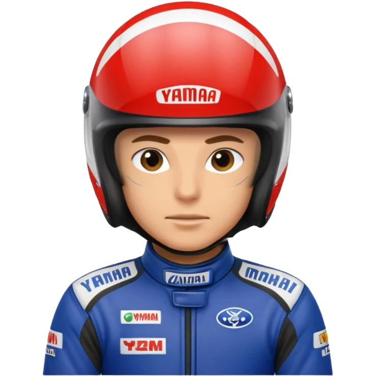yamaha motor racer with helmet emoji