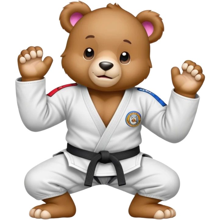 Carebear wearing a jiu jitsu gi emoji