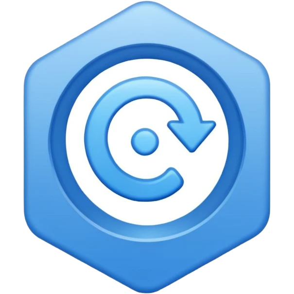 Blue correct sign emoji