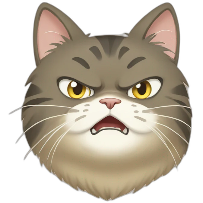 angry cat in ghibli emoji