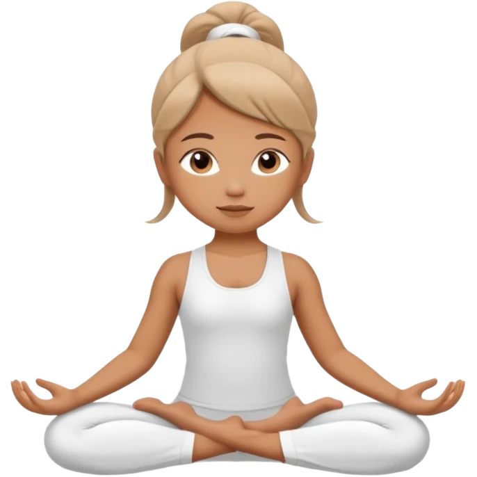 yoga pose by a little girl  emoji