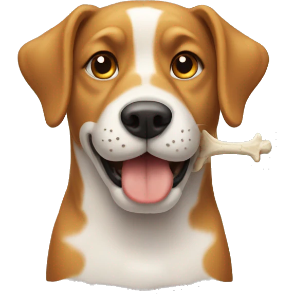 Dog with a bone emoji