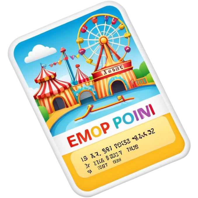 Amusement park ticket emoji