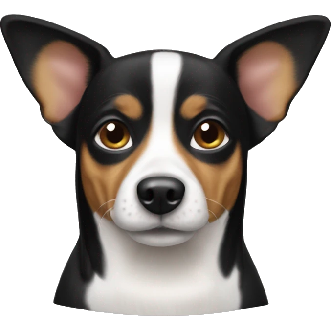 Black chihuahua mixed with basset hound emoji