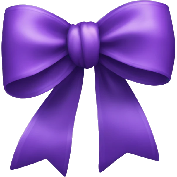 purple bow and black charms emoji