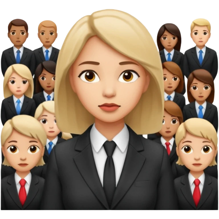 the woman in suits thinks about a lot of people emoji