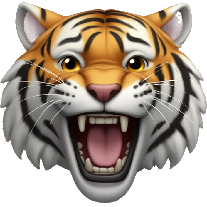 Roaring tiger emoji